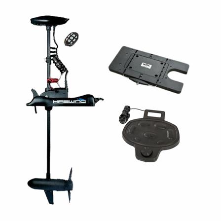 Pack Motor + Pedal De Dirección Y Placa Quick Release Haswing Cayman B 55Lbs + Pédale De Direction Et Plaque Quick Release