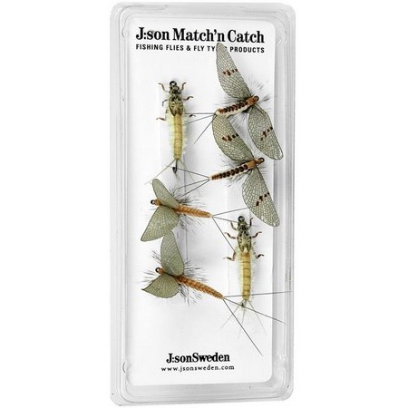 Pack Of 6 Flies J:Son Match’N Catch Green Drake