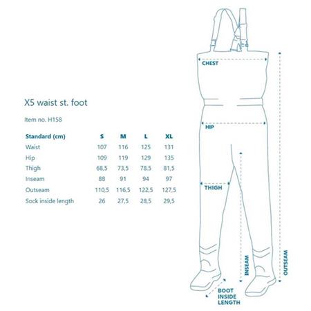 ΠΑΝΤΕΛΌΝΙ WADING KINETIC X5 WAIST BOOT FOOT