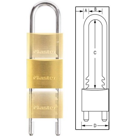 Padlock Master Lock Removable And Adjustable Handle