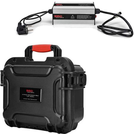 Pakiet Baterii Litowych Rhino Outdoor Box Lifepo4 + Ładowarka