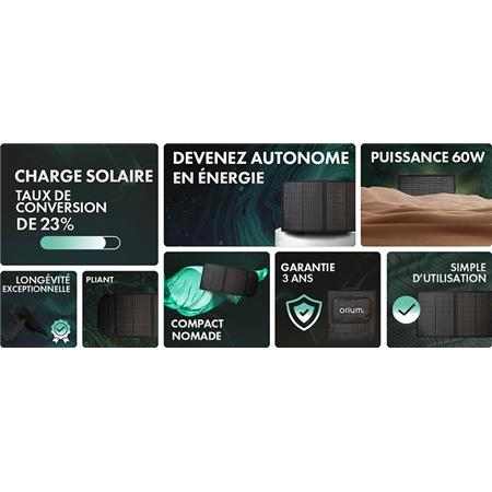 PANEL SOLAR PLEGABLE ORIUM 60W