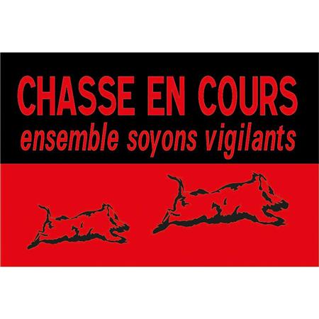 Panneau De Signalisation Ligne Verney-Carron Chasse En Cours