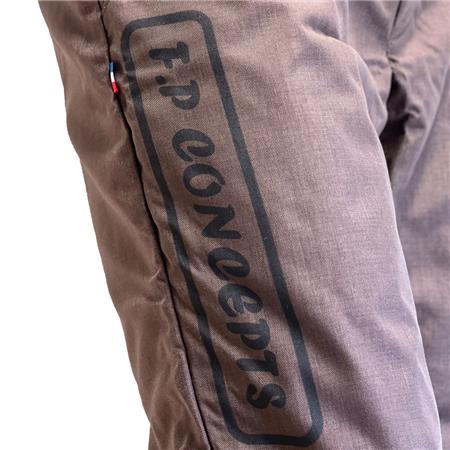 PANTALON DE TRAQUE HOMME F.P CONCEPTS CAYENNE ENDUIT DEVANT - MARRON