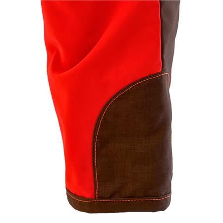 PANTALON DE TRAQUE HOMME F.P CONCEPTS CAYENNE ENDUIT DEVANT - ORANGE/MARRON