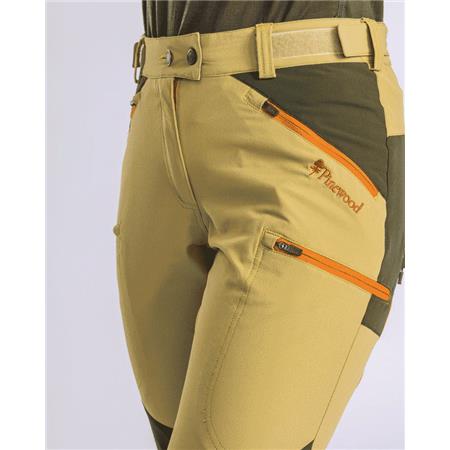 PANTALON FEMME PINEWOOD ABISKO LIGHT STRETCH W - BEIGE/VERT