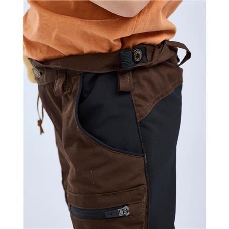PANTALON JUNIOR PINEWOOD CARIBOU TC K - MARRON/NOIR