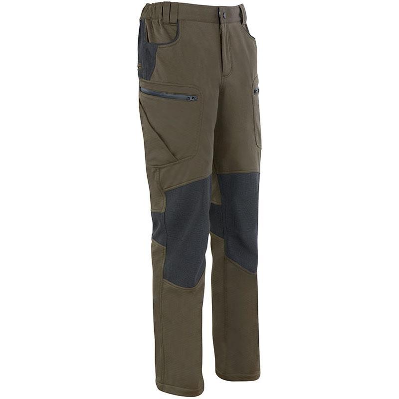 Pantalone da caccia uomo ligne verney-carron ibex caldo - kaki/nero