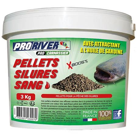 Pellet Blut + Flasche Natürliches Öl Proriver Sang + Bouteille Huile Naturelle