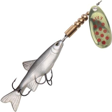 Περιστρεφόμενο Κουταλάκι Evia Minnow Mod 11Bis Φυσικό - Χρυσό Με Κόκκινεσ Κουκκίδεσ