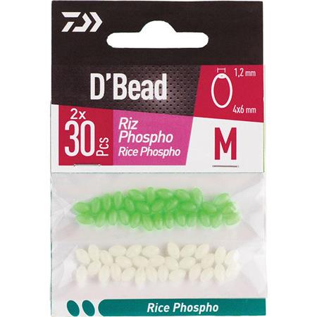 Perle Weiss/Grün Daiwa D'bead Phospho