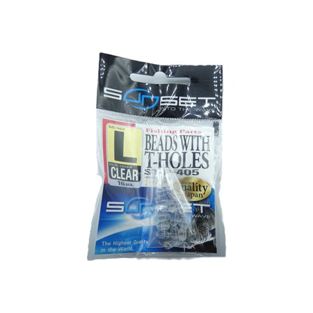 Perles Transparentes Sunset - Taille L Par 16