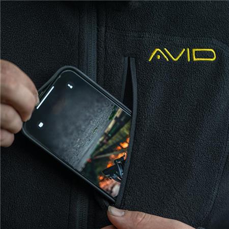 PILA UOMO - NERO AVID CARP FULL ZIP FLEECE - NOIR