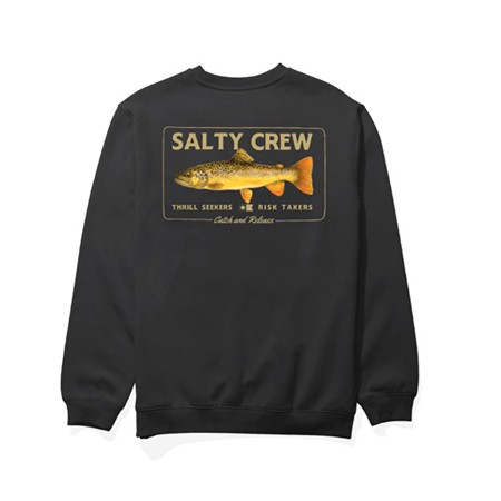 Pile Uomo Salty Crew Browny Crew Fleece - Nero