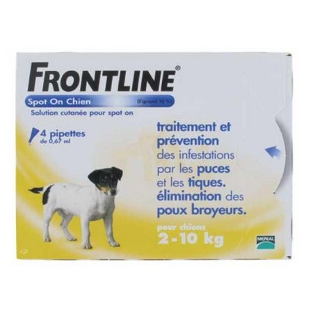 PIPETTE INSECTICIDA FRONTLINE SPOT ON CHIEN 2-10KG