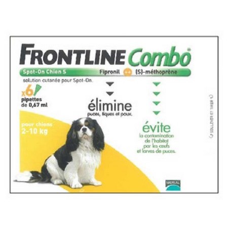 PIPETTE INSECTICIDE FRONTLINE COMBO CHIEN S 2-10KG