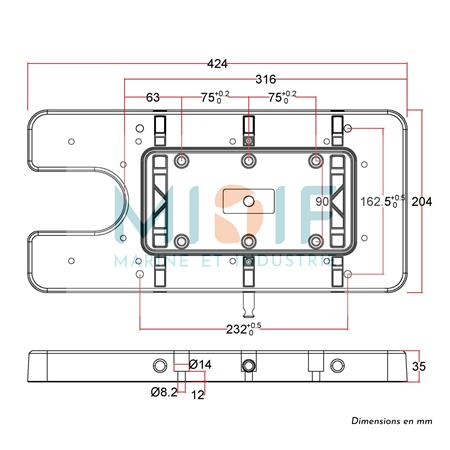 PLACA QUICK RELEASE HASWING POUR CAYMAN HASWING 80LBS GPS MODÈLE 2024