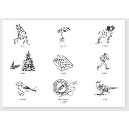 PLACE MATS BINGO COLLECTION NATURE