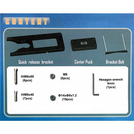 PLAQUE HASWING QUICK RELEASE CAYMAN B GPS 120LBS 36V MODÈLES 2025