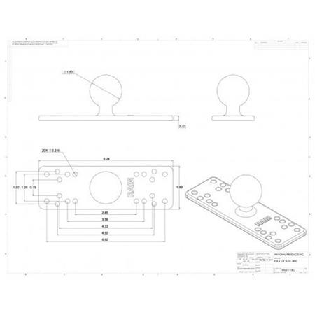 PLATINA BOLA C RAM MOUNTS POUR RA-H2