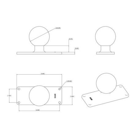 PLATINE FÜR SW-VH9 RAM MOUNTS POUR SW-VH9