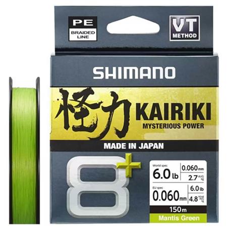Πλεχτή Πετονιά Shimano Kairiki 8+ Mantis Green - 300M