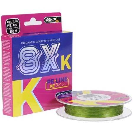 Πλεγμένη Πετονιά Asari 8X K - Πράσινο - 150M