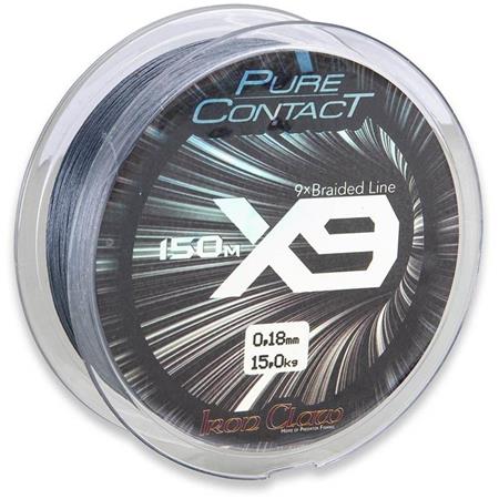 Πλεγμένη Πετονιά Iron Claw Pure Contact X9 - Γκρι - 1500M
