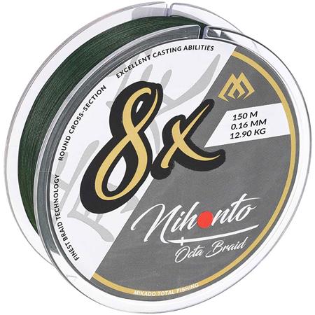 Πλεγμένη Πετονιά Mikado Nihonto Octa Braid - Πράσινο - 150M