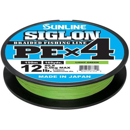 Πλεγμένη Πετονιά Sunline Siglon Braid Pe 4X Φθορίζον Πράσινο - 150M
