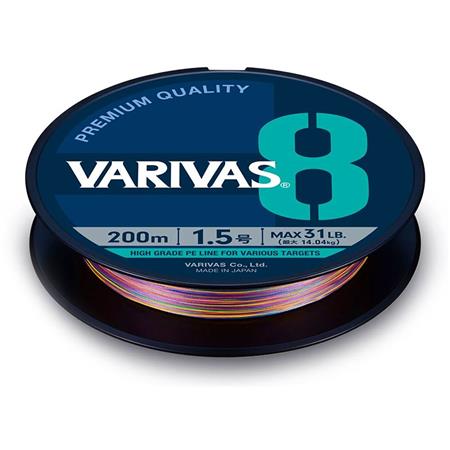 Πλεγμένη Πετονιά Varivas 8 Marking Πολύχρωμη - 300M