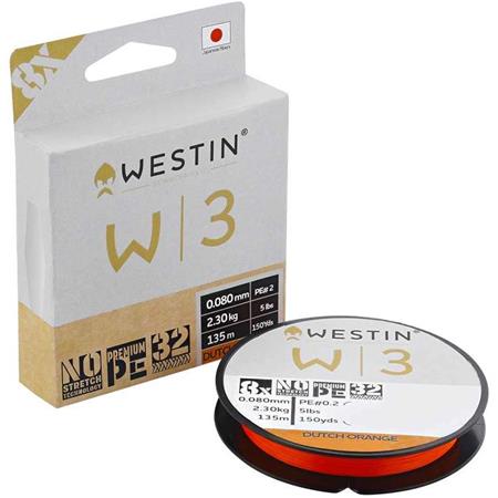 Πλεγμένη Πετονιά Westin W3 8-Braid Ολλανδικό Πορτοκαλί