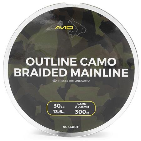Πλεκτή Πετονιά Avid Carp Outline Camo - 300M