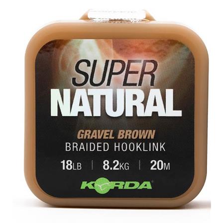 Πλεκτή Πετονιά Για Παράμαλλο Korda Super Natural - Καφέ Χαλικιού