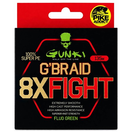 Πλεκτή Πετονιά Gunki G’Braid 8X Fight Pike Addict - 135M