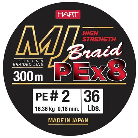 Πλεκτή Πετονιά Hart Mj Braid - Φλούο Πράσινο - 3000M