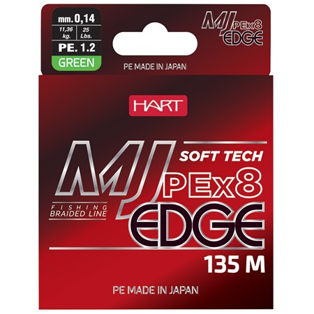 Πλεκτή Πετονιά Hart Mj Edge Pe X8 - Φλούο Πράσινο - 275M