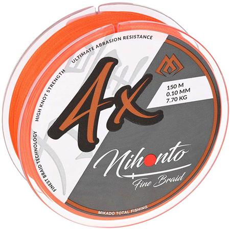 Πλεκτή Πετονιά Mikado Nihonto Fine Braid - Πορτοκαλί - 150M