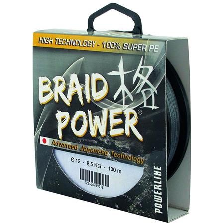 Πλεκτή Πετονιά Powerline Braid Power - Γκρι - 130M