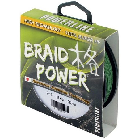 Πλεκτή Πετονιά Powerline Braid Power - Πράσινο - 130M