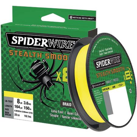 Πλεκτή Πετονιά Spiderwire Stealth Smooth 8 - Κίτρινο - 150M