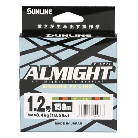 Πλεκτή Πετονιά Sunline Almight Ελιά - 150M