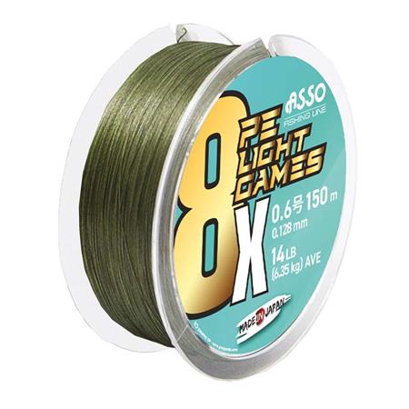 Πλεξούδα Asso Light Games 8X Pe - Πράσινο