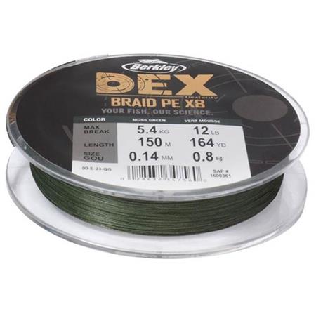 Πλεξούδα Berkley Dex Braid X8 Πράσινο Βρύου - 300M
