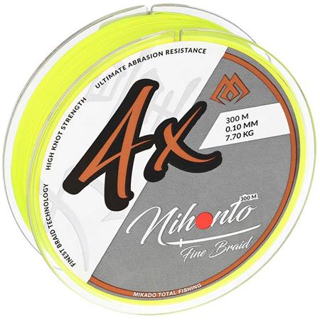 Πλεξούδα Mikado Nihonto Fine Braid - Κίτρινο - 300M