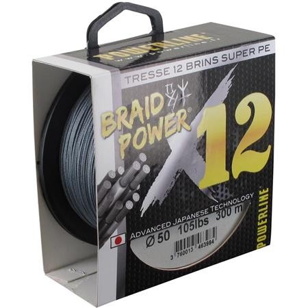 Πλεξούδα Powerline Braid Power X12 Γκρι