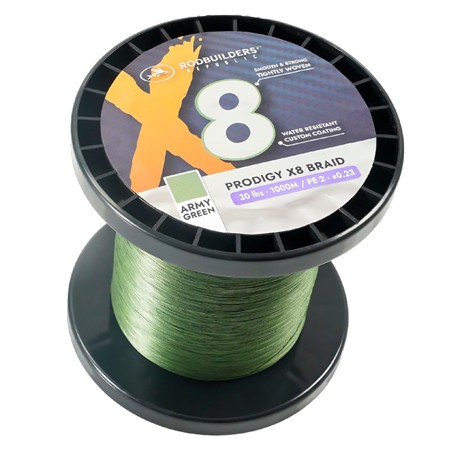 Πλεξούδα Rodbuilders Republic Prodigy X8 Braid - Χακί - 1000M