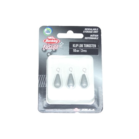 Plomb Berkley Fusion19 Drop Klip Lok Tungsten - 10G