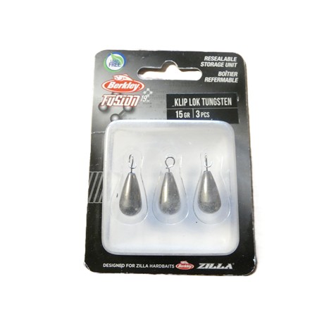 Plomb Berkley Fusion19 Drop Klip Lok Tungsten - 15G