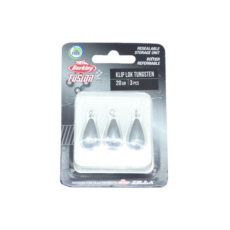 Plomb Berkley Fusion19 Drop Klip Lok Tungsten - 20G